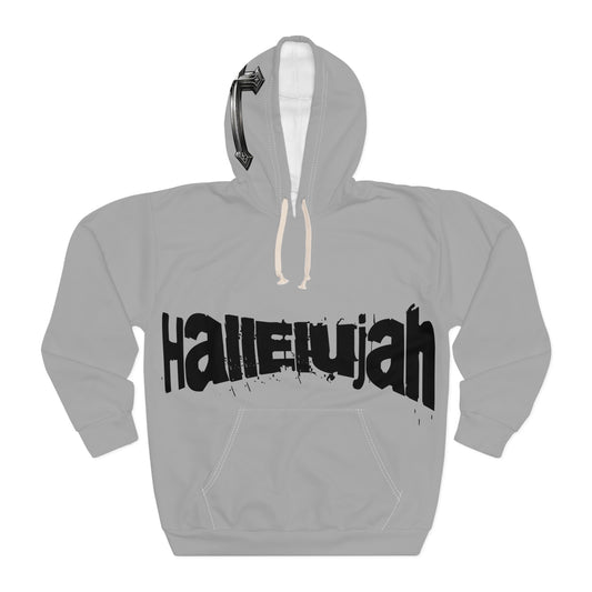 Religious Unisex Pullover Hoodie with Hallelujah and Jesus Design