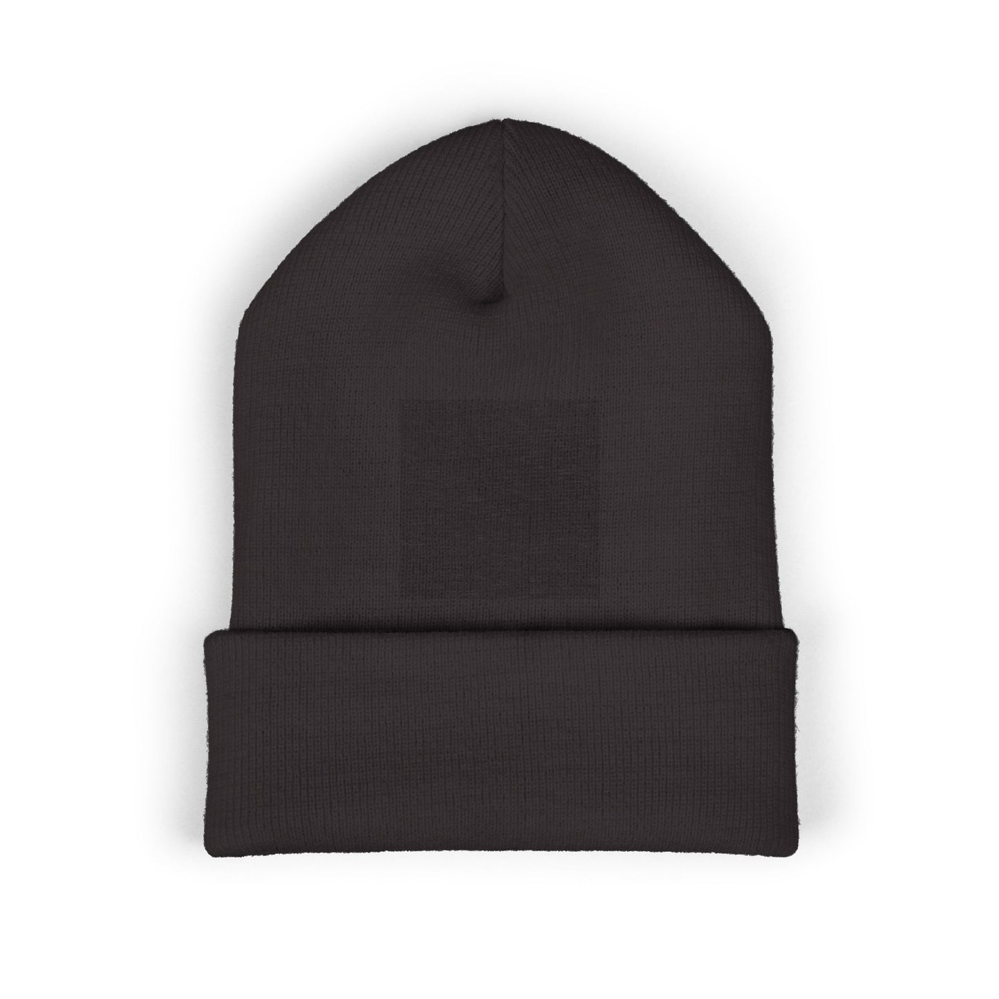 Embroidered Cross Cuffed Beanie — Classic Christian Knit Hat