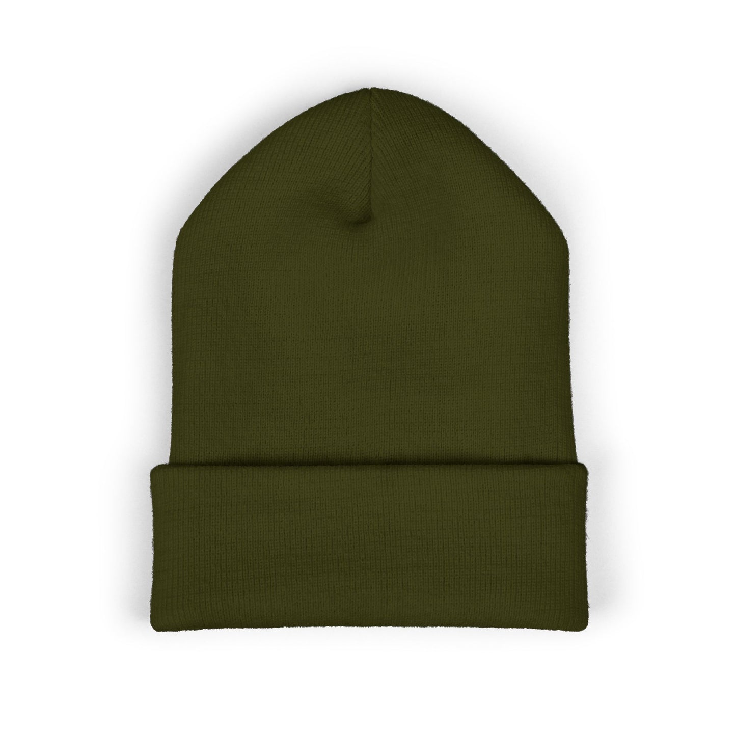 Embroidered Cross Cuffed Beanie — Classic Christian Knit Hat