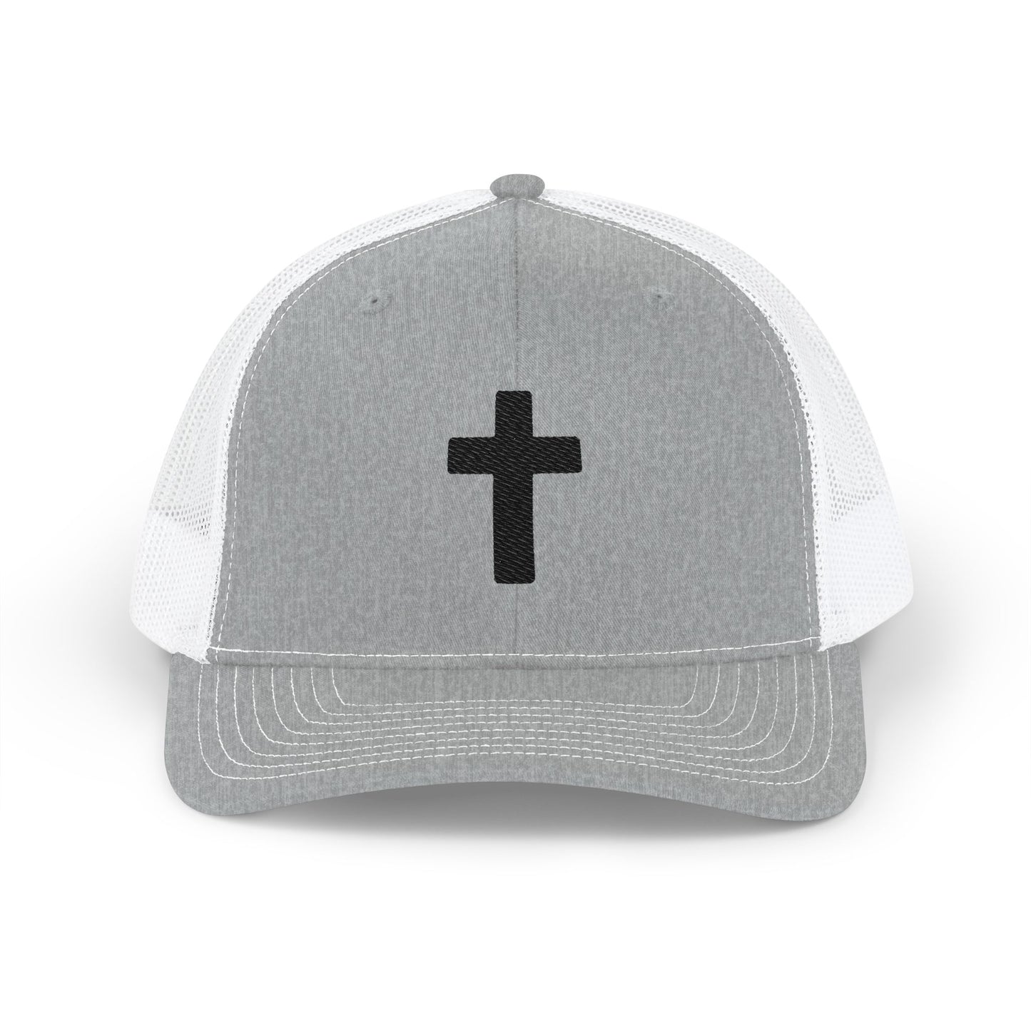Embroidered Cross Trucker Hat – Mesh Snapback Cap for Faith & Everyday Wear