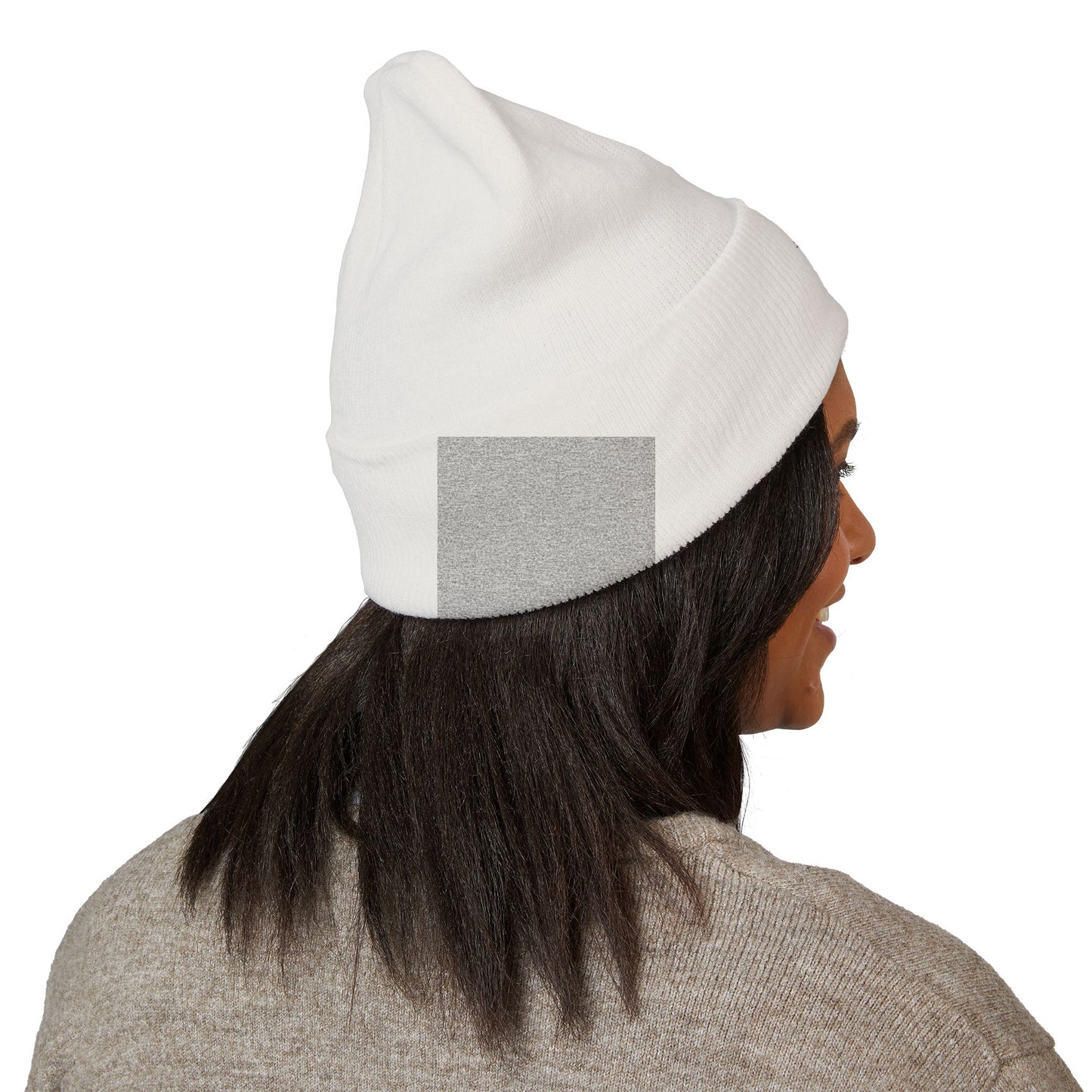 Embroidered Cross Cuffed Beanie — Classic Christian Knit Hat