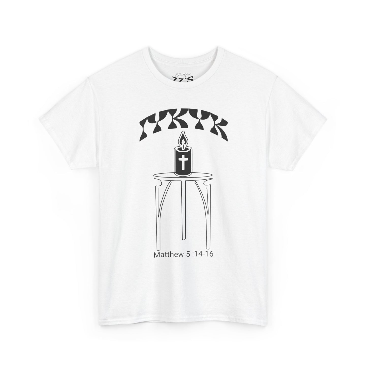 Matthew 5:14-16 Candle Tee — Christian Faith Inspirational T-Shirt