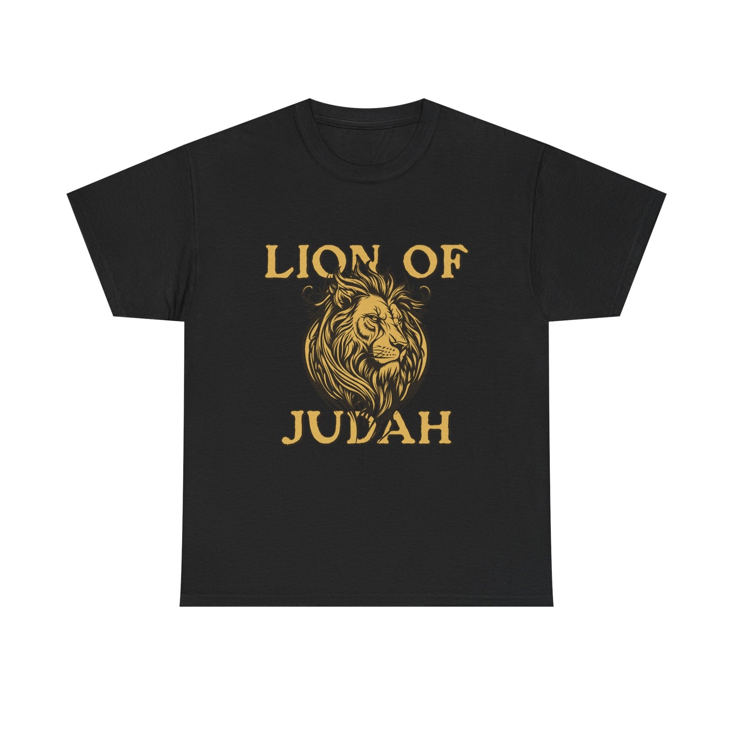 Lion of Judah T-Shirt — Gold Lion Faith Graphic Tee