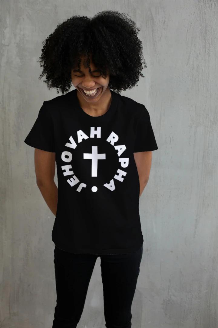Christian T-Shirt — "Jehovah Rapha" Cross Faith Tee