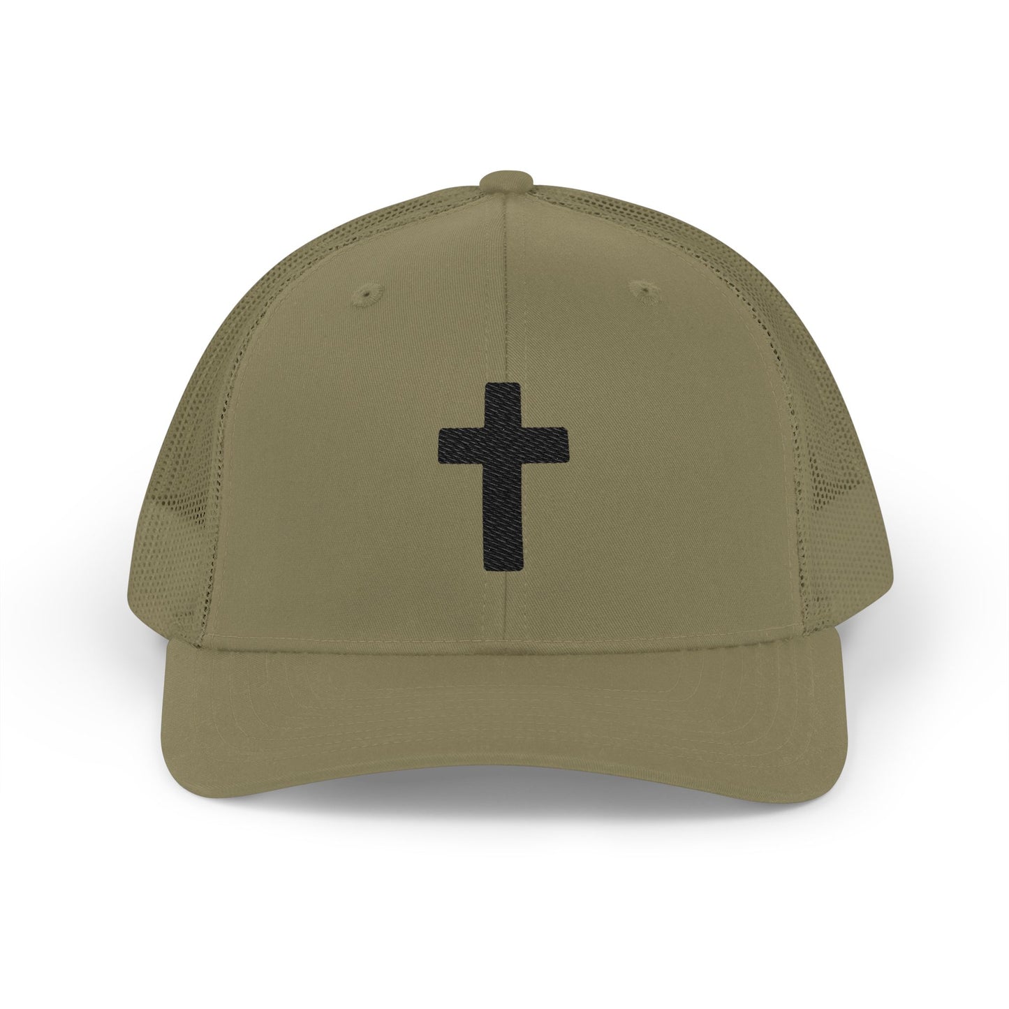 Embroidered Cross Trucker Hat – Mesh Snapback Cap for Faith & Everyday Wear