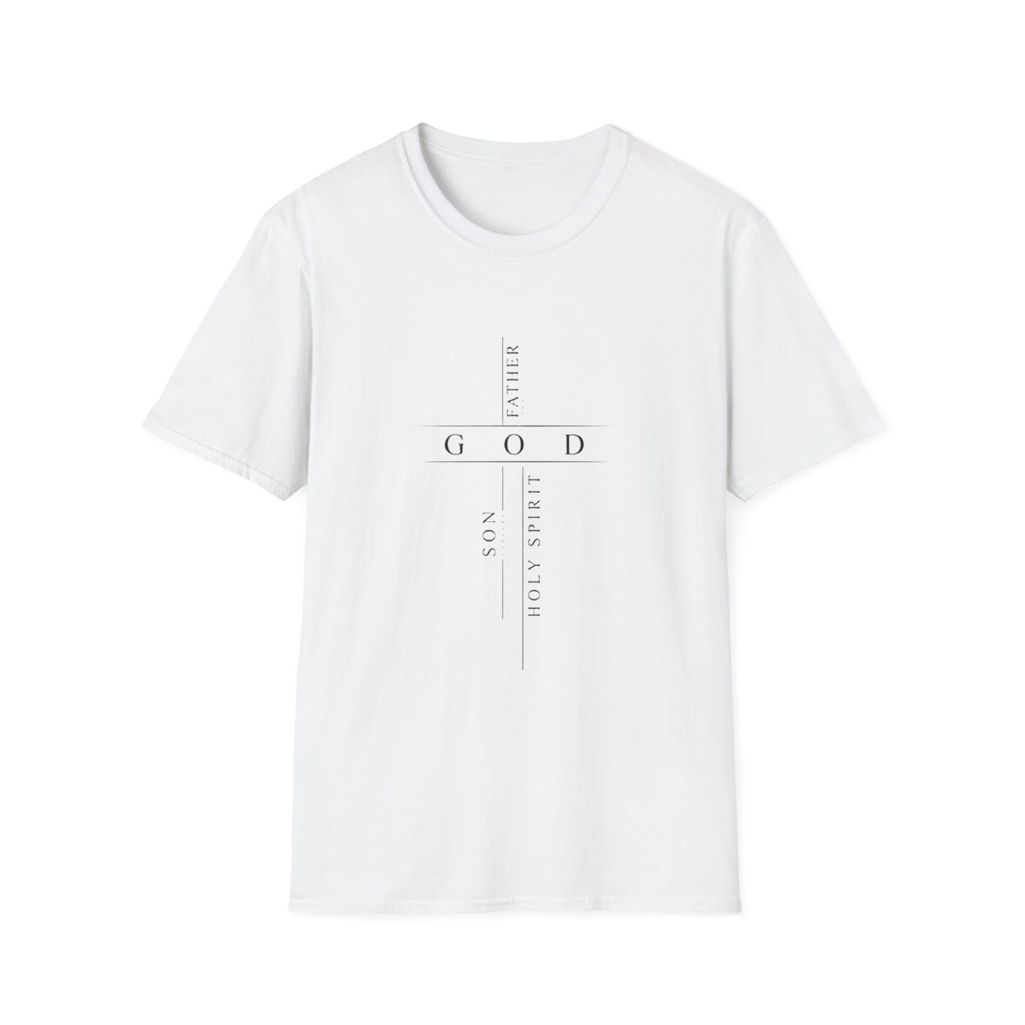 Christian Cross T-Shirt — "Holy Trinity" Minimal Faith Tee