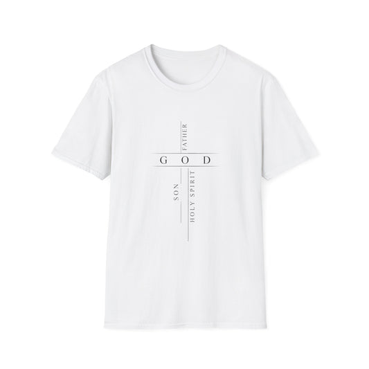 Christian Cross T-Shirt — "Holy Trinity" Minimal Faith Tee