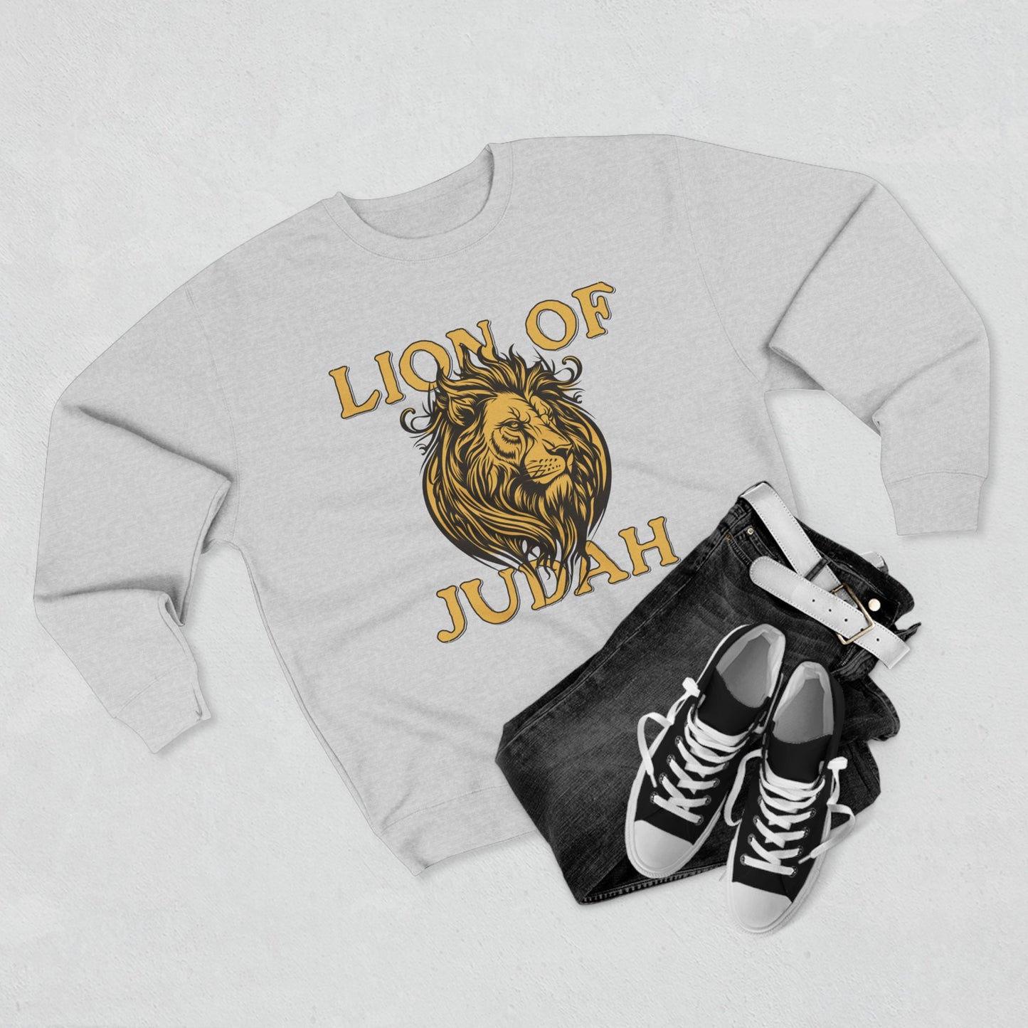 Lion of Judah Sweatshirt — Faith-Inspired Lion Graphic Crewneck