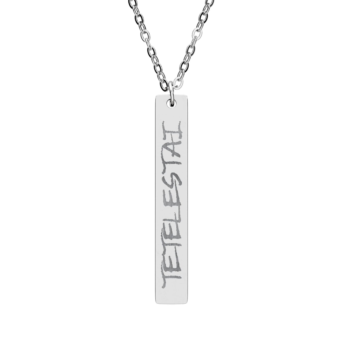Vertical Bar Necklace (Engraving)