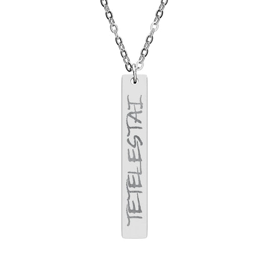 Vertical Bar Necklace (Engraving)