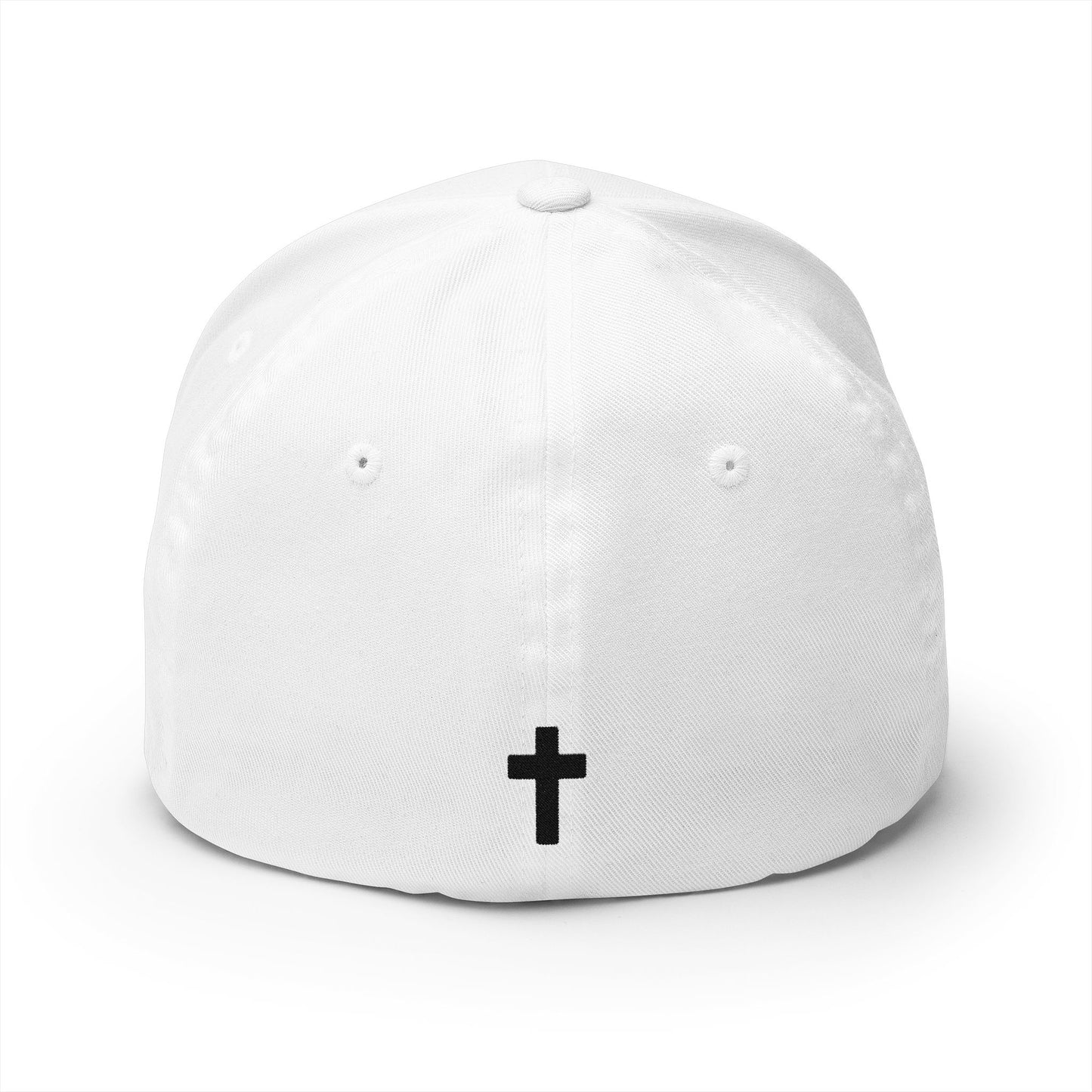 Embroidered 'TRUST GOD' Cross Cap – Structured Closed-Back Baseball Hat