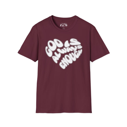 God Is Always Enough T-Shirt - Heart-Shaped Design
