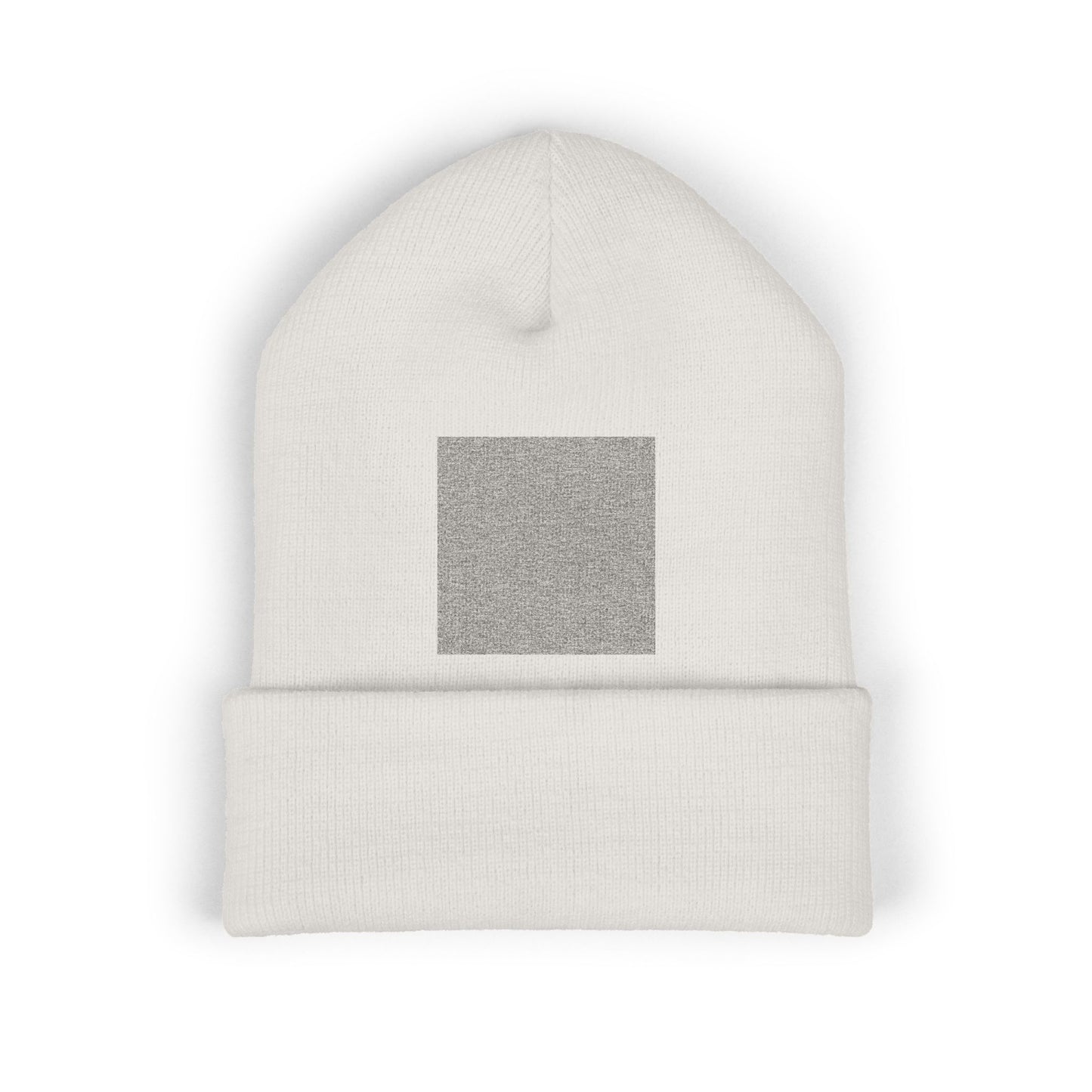 Embroidered Cross Cuffed Beanie — Classic Christian Knit Hat