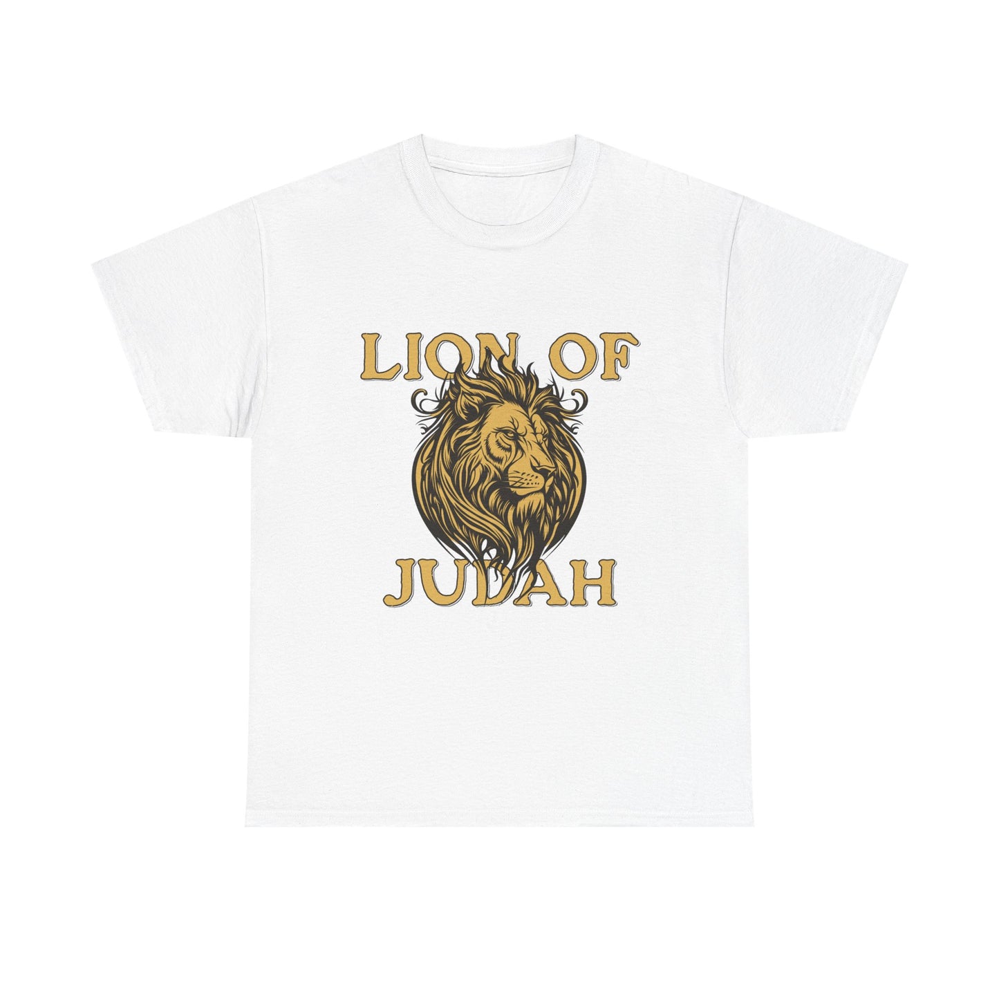 Lion of Judah T-Shirt — Gold Lion Faith Graphic Tee