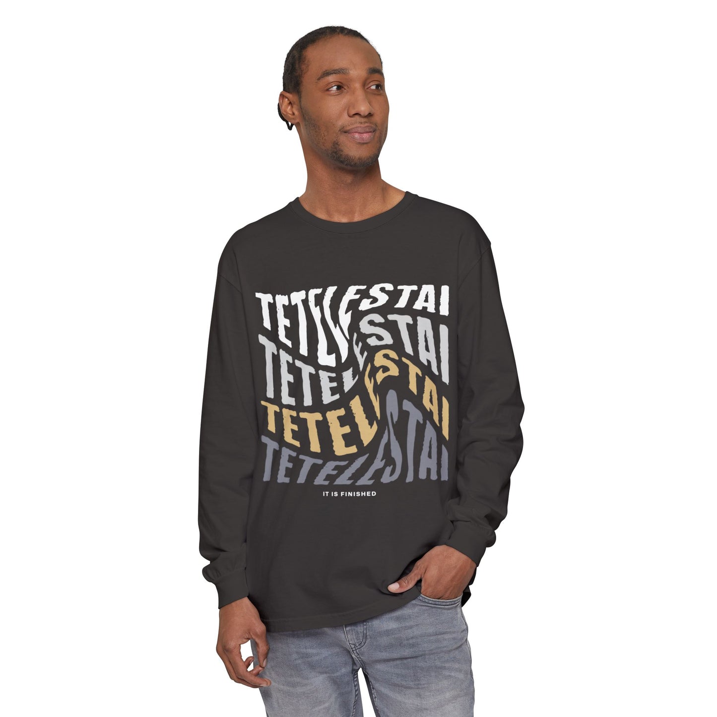 Longsleeve — Retro Stacked "TETELESTAI" Graphic Long Sleeve