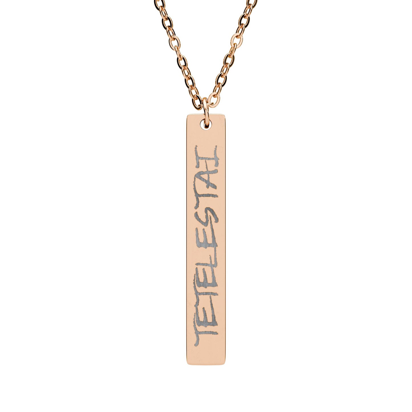 Vertical Bar Necklace (Engraving)