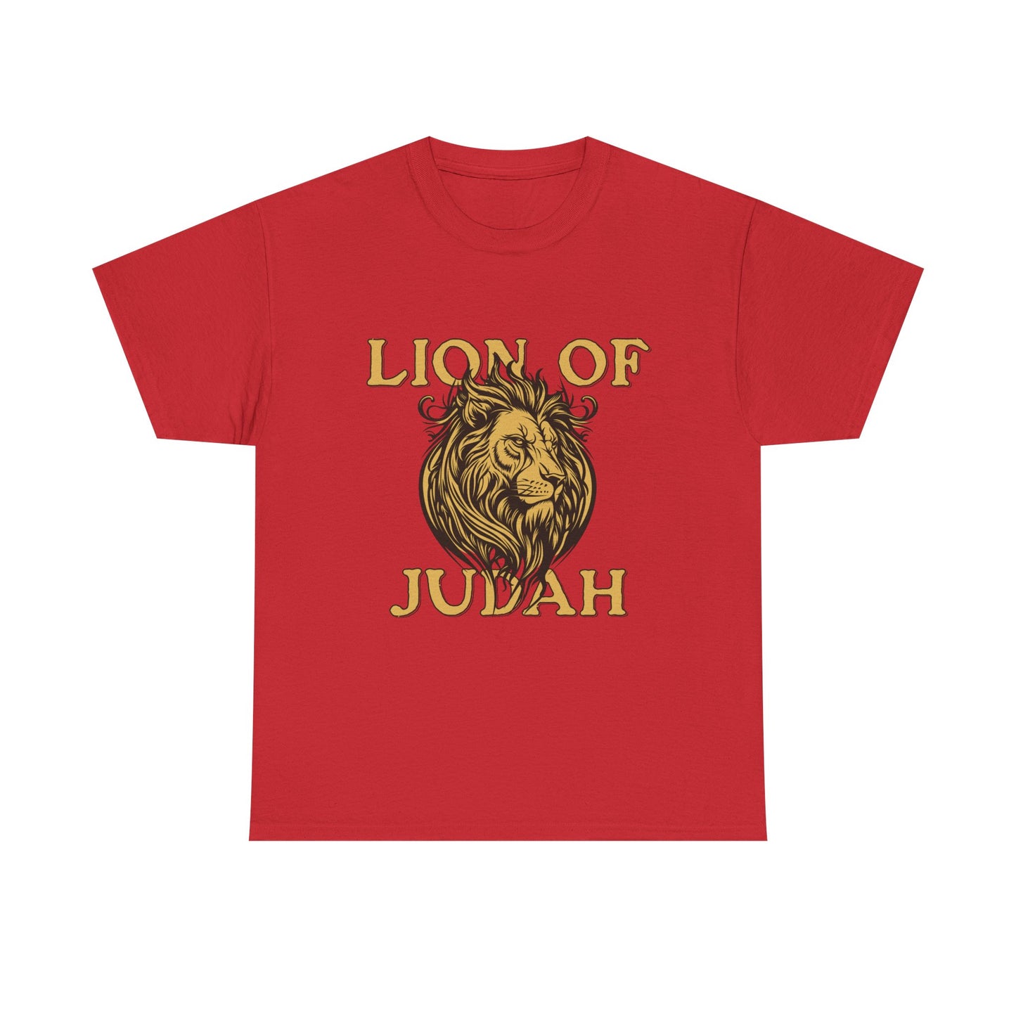 Lion of Judah T-Shirt — Gold Lion Faith Graphic Tee