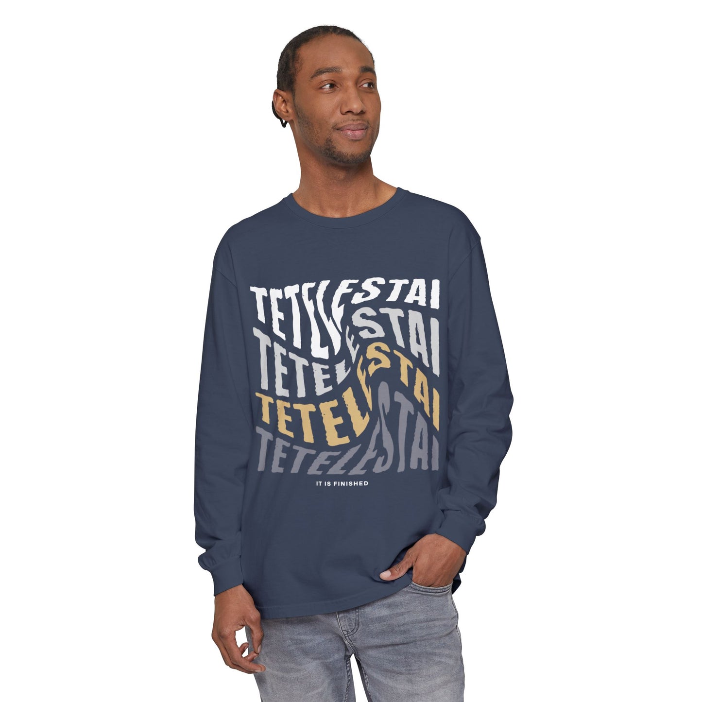 Longsleeve — Retro Stacked "TETELESTAI" Graphic Long Sleeve