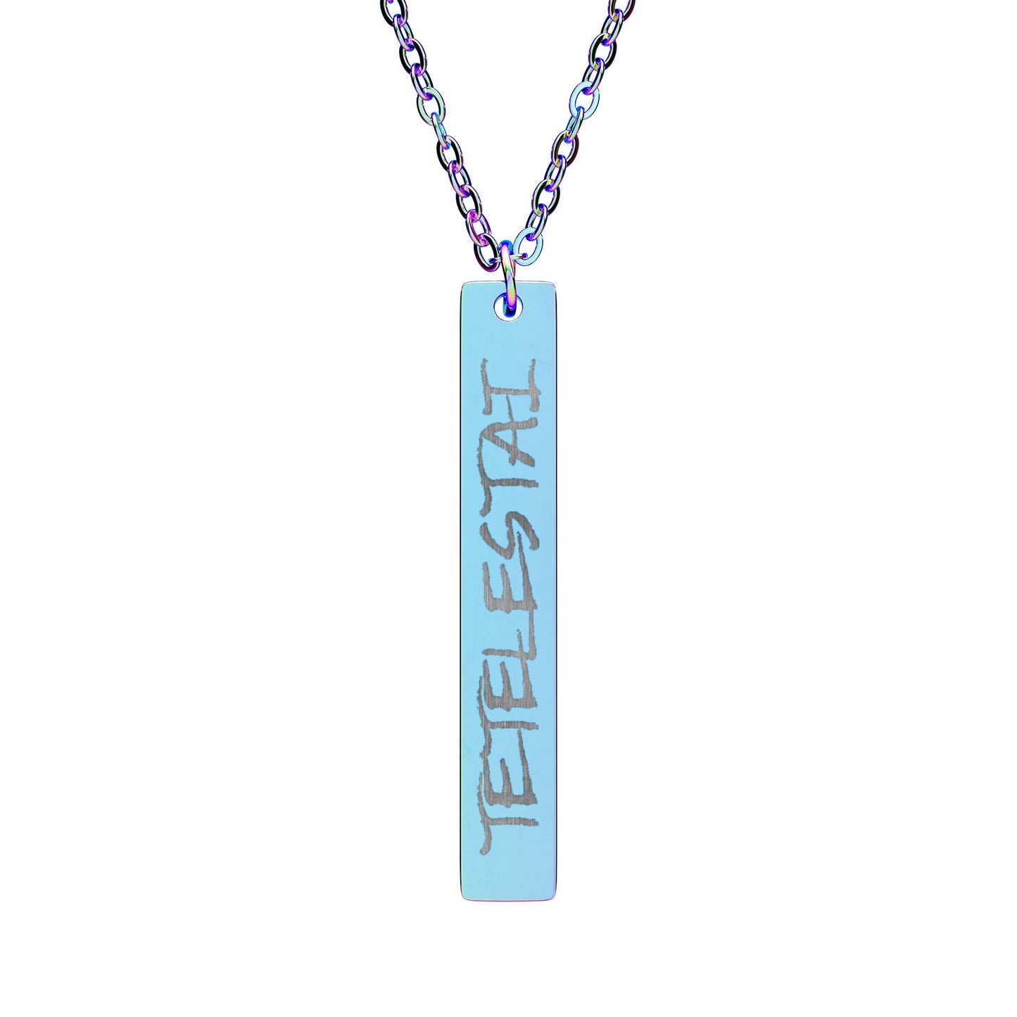 Vertical Bar Necklace (Engraving)