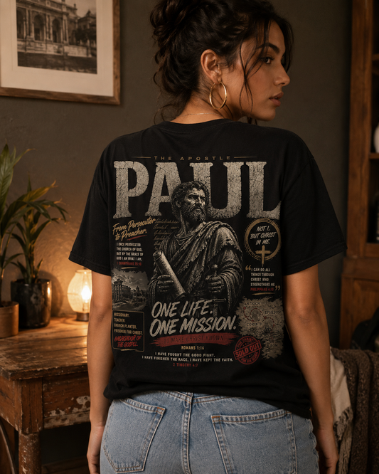 Paul Apostle T-Shirt — "One Life, One Mission" Christian Faith Tee