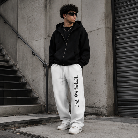 Baggy Sweatpants with “Tetelestai” Print – Christian Streetwear Jogger
